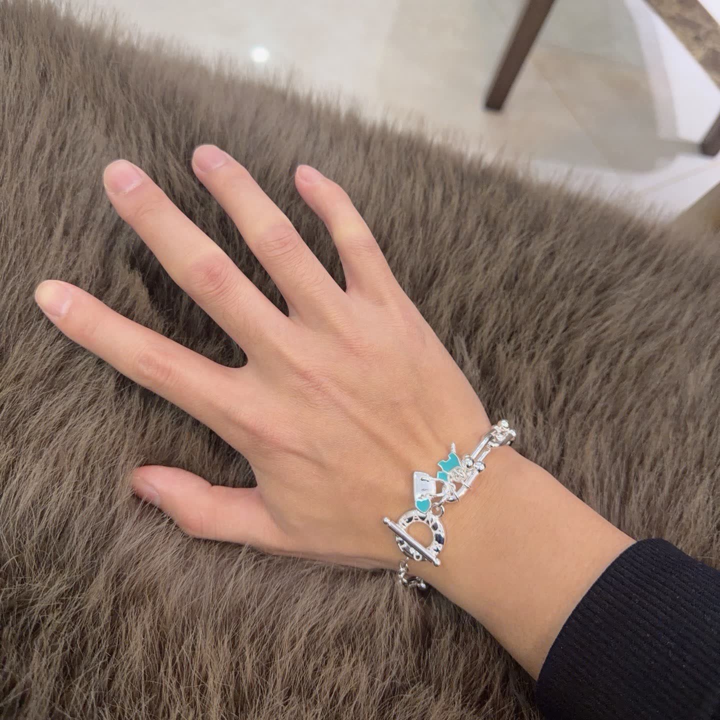 Tiffany & Co. Sterling Silver Return to Tiffany® Bracelet with Charms